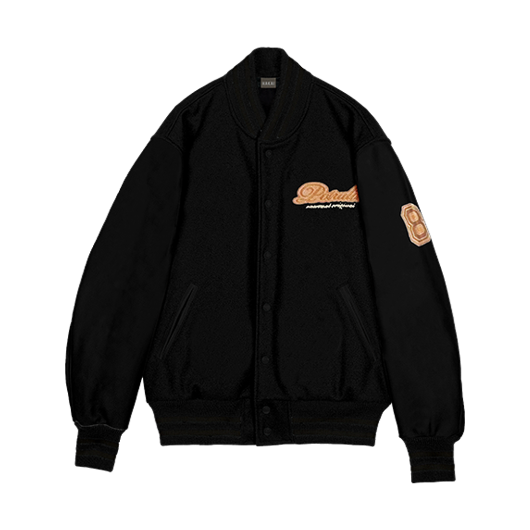 Black Pohular Varsity Jacket