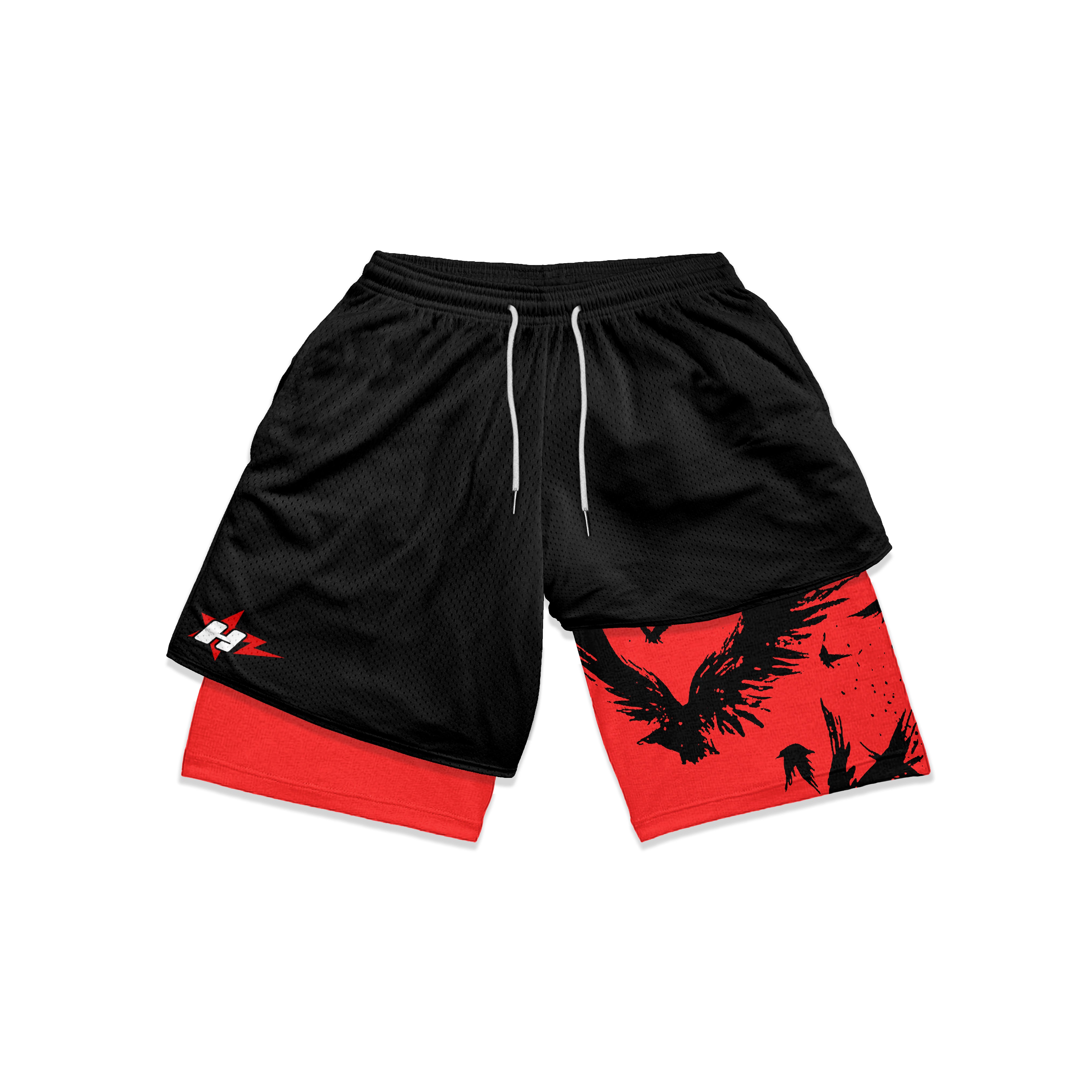 Red Crows Compression Shorts