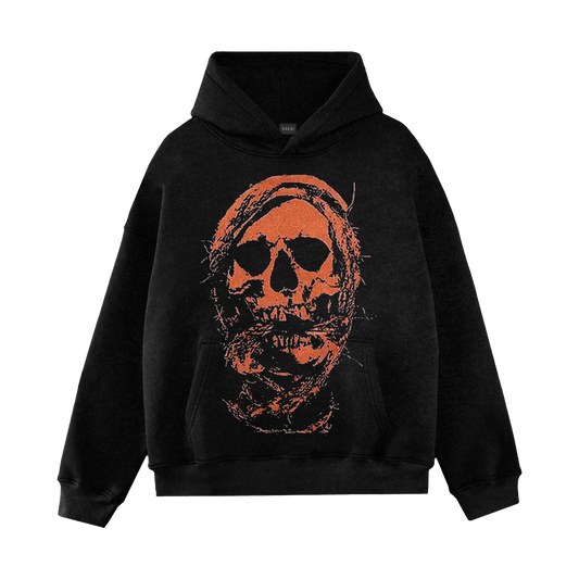 Orange Skull Hoodie