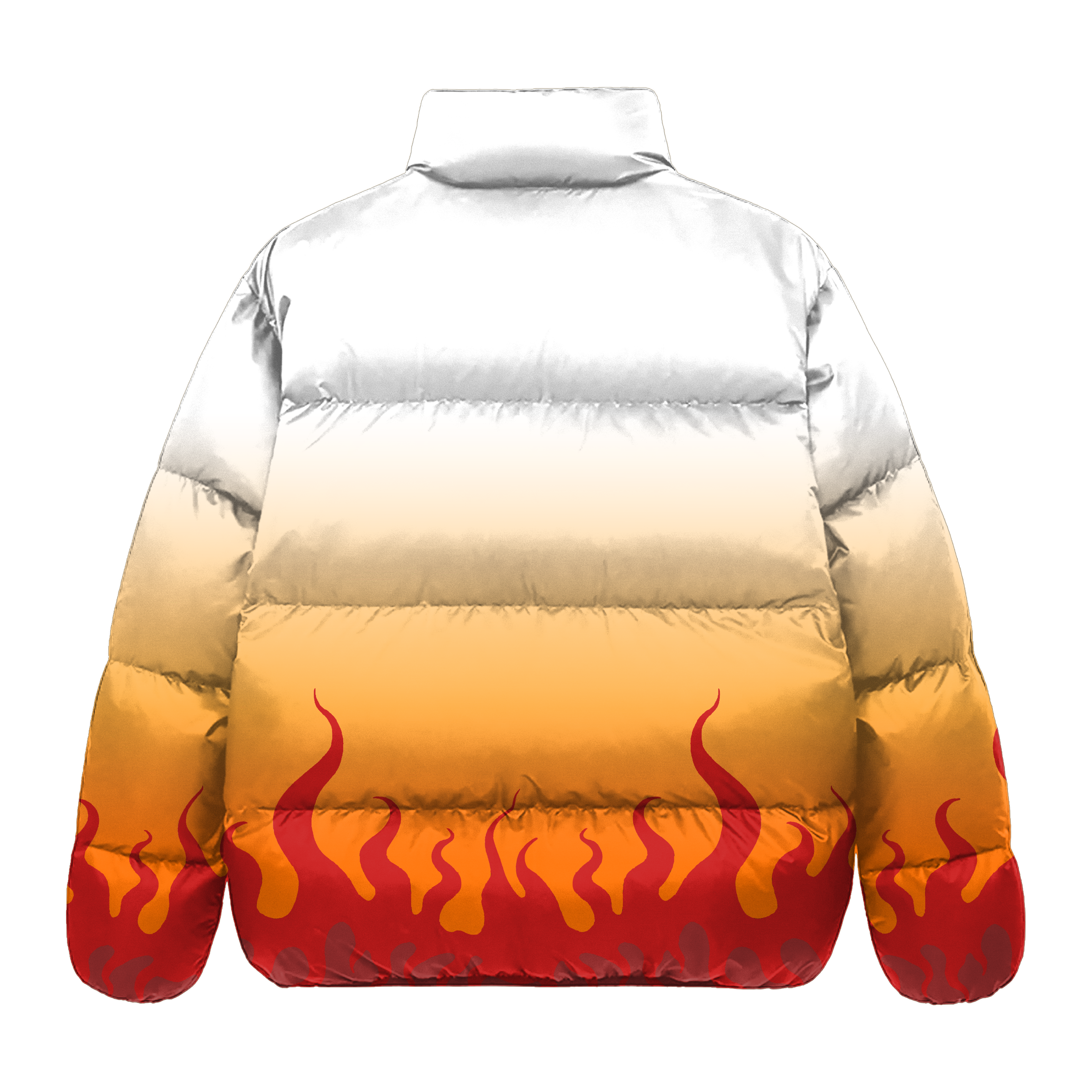 Flame Pillar Puffer Jacket